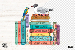 Summer Tropical Book &amp; Bird Png - Books Clipart Product Image 1