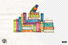 Summer Tropical Book &amp; Bird Png - Books Clipart Product Image 1