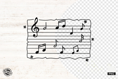 Doodle Music Sheet Png Sublimation Product Image 1