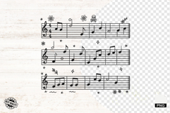 Doodle Music Sheet Png Sublimation Product Image 1