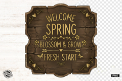 Spring Wooden Sign Png - Signs Clipart Product Image 1