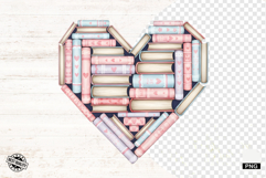 Books Heart Png - Books Reading Clipart Product Image 1