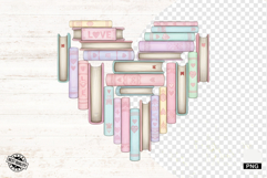 Books Heart Png - Books Reading Clipart Product Image 1