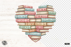 Books Heart Png - Books Reading Clipart Product Image 1