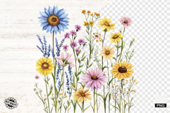 Summer Wildflowers Png - Flowers Clipart Product Image 1