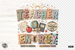 Teacher School Sublimation Png - Teacher illustration Product Image 1