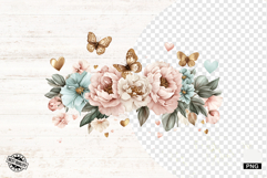 Mothers Day Butterfly Border Png - Mothers Day Clipart Product Image 1