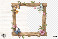 Mothers Day Butterfly Border Png - Mothers Day Clipart Product Image 1