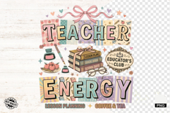 Teacher School Sublimation Png - Teacher illustration Product Image 1