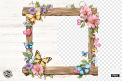Mothers Day Butterfly Border Png - Mothers Day Clipart Product Image 1