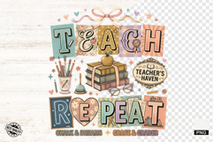 Teacher School Sublimation Png - Teacher illustration Product Image 1