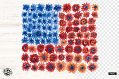 4th Of July Floral American Flag Png Product Image 1