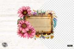 Summer Floral Tags PNG - Ticket Clipart Product Image 1