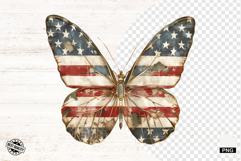 4th Of July Butterfly PNG - Butterfly Clipart Product Image 1