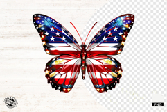 4th Of July Butterfly PNG - Butterfly Clipart Product Image 1