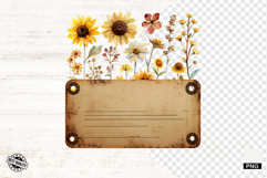 Summer Floral Tags PNG - Ticket Clipart Product Image 1