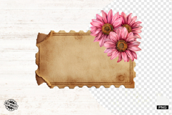 Summer Floral Tags PNG - Ticket Clipart Product Image 1