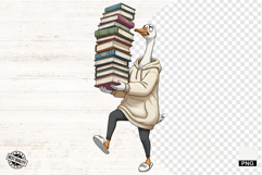 Silly Goose Love Reading Png - Silly Goose Clipart Product Image 1