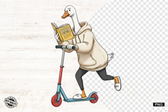 Silly Goose Love Reading Png - Silly Goose Clipart Product Image 1
