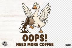 Cute Goose Drink Coffee Shirt Png - Goose Clipart Product Image 1