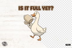 Cute Goose Drink Coffee Shirt Png - Goose Clipart Product Image 1