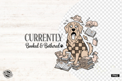 Summer Dog Reading Png Sublimation - Summer Dog Clipart Product Image 1