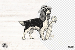 Vintage Summer Dog Png Sublimation - Summer Dog Clipart Product Image 1