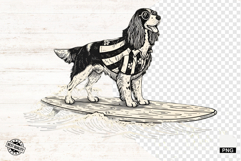 Vintage Summer Dog Png Sublimation - Summer Dog Clipart Product Image 1