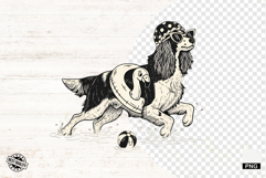 Vintage Summer Dog Png Sublimation - Summer Dog Clipart Product Image 1