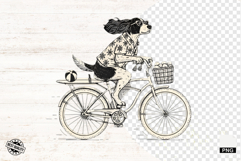 Vintage Summer Dog Png Sublimation - Summer Dog Clipart Product Image 1