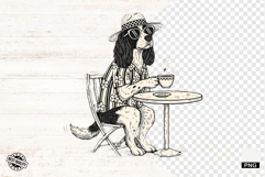 Vintage Summer Dog Png Sublimation - Summer Dog Clipart Product Image 1