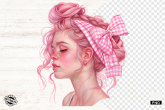 Messy Bun Girl Hair Sublimation Png - Mothers Day Clipart Product Image 1