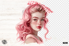 Messy Bun Girl Hair Sublimation Png - Mothers Day Clipart Product Image 1