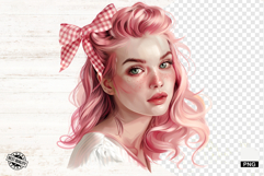 Messy Bun Girl Hair Sublimation Png - Mothers Day Clipart Product Image 1