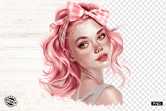 Messy Bun Girl Hair Sublimation Png - Mothers Day Clipart Product Image 1