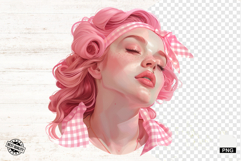 Messy Bun Girl Hair Sublimation Png - Mothers Day Clipart Product Image 1