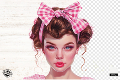 Messy Bun Girl Hair Sublimation Png - Mothers Day Clipart Product Image 1
