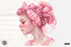 Messy Bun Girl Hair Sublimation Png - Mothers Day Clipart Product Image 1