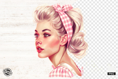 Messy Bun Girl Hair Sublimation Png - Mothers Day Clipart Product Image 1