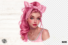 Messy Bun Girl Hair Sublimation Png - Mothers Day Clipart Product Image 1