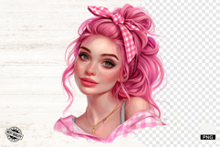 Messy Bun Girl Hair Sublimation Png - Mothers Day Clipart Product Image 1