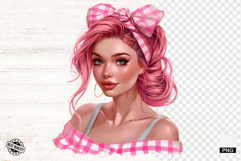 Messy Bun Girl Hair Sublimation Png - Mothers Day Clipart Product Image 1