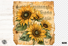 Floral Music Sheets Clipart Product Image 1