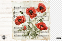 Floral Music Sheets Clipart Product Image 1