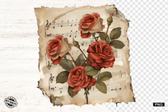 Floral Music Sheets Clipart Product Image 1
