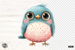 Quirky Whimsical Summer Bird Png Sublimation - Birds Clipart Product Image 1