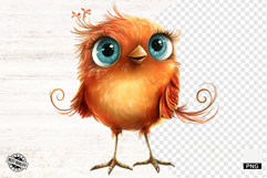 Quirky Whimsical Summer Bird Png Sublimation - Birds Clipart Product Image 1