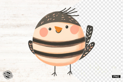 Quirky Whimsical Summer Bird Png Sublimation - Birds Clipart Product Image 1