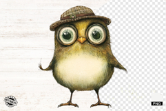 Quirky Whimsical Summer Bird Png Sublimation - Birds Clipart Product Image 1