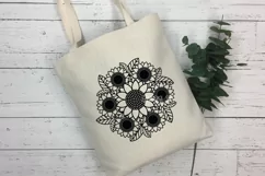 Floral Mandala SVG | Sunflower SVG Mandala Design Product Image 3